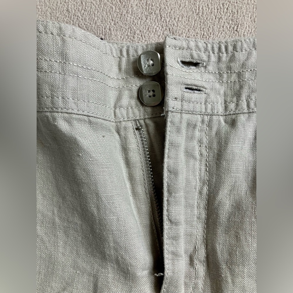 Women’s 100% Linen Bermuda Shorts with Rhinestone Detail size 12 - Picture 4 of 8
